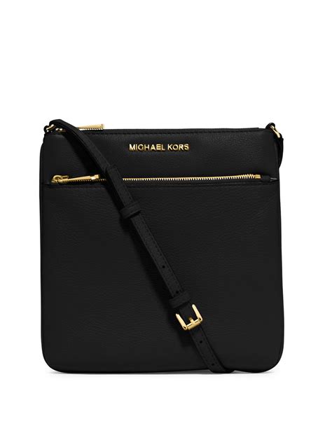 michael kors flat crossbody purse black|Michael Kors small black crossbody.